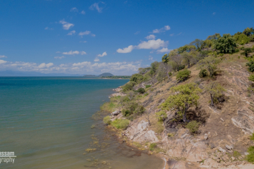 Aerial View from Conforzi Lake House, Lake Malawi