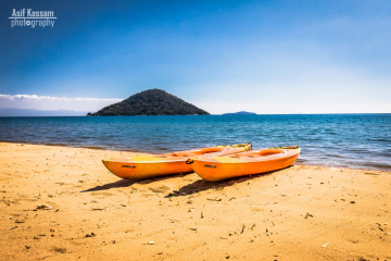 Kayaks on the Beach