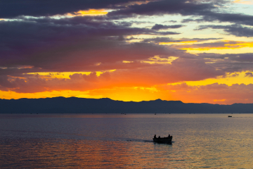 Sunset over Lake Malawi